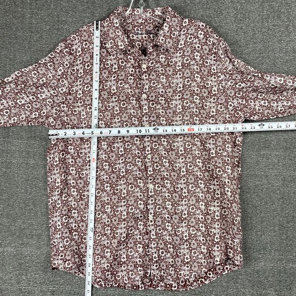 Tasso Elba Mens Linen Shirt X Reverse Print Inside Out Career Everyday Casual - Picture 6 of 9